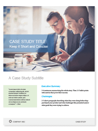 Branding case study template