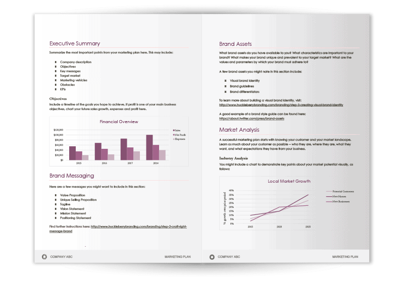 Marketing Plan Template Preview