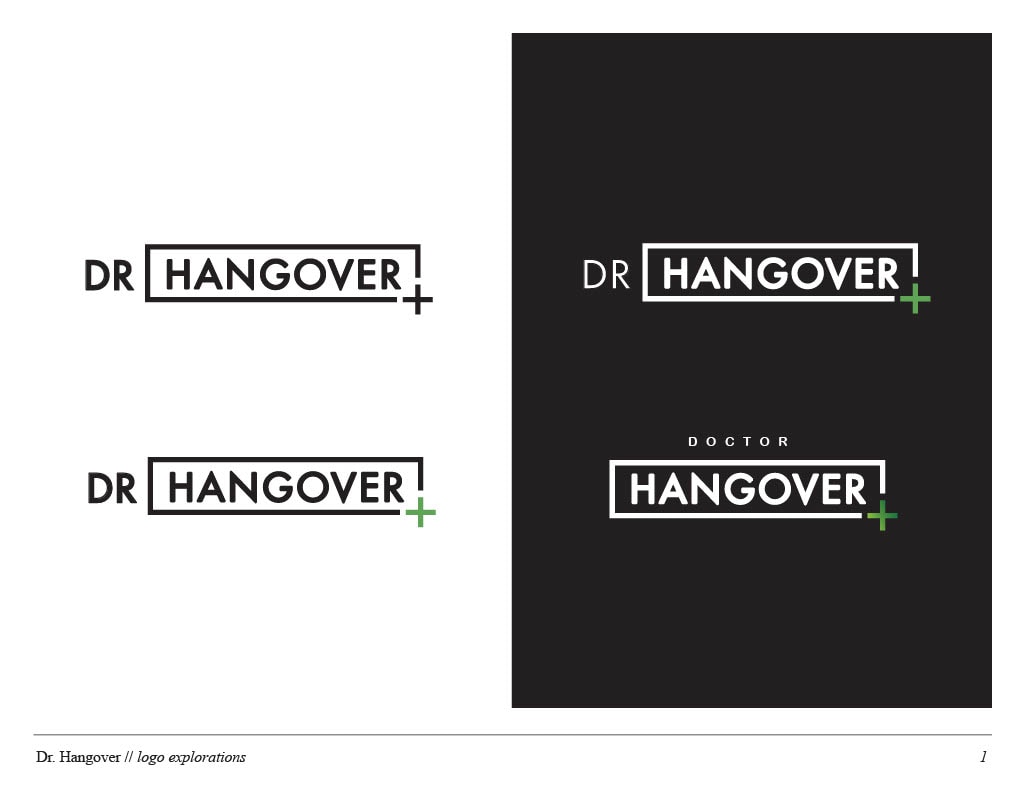 Dr. Hangover Logo Design Concepts