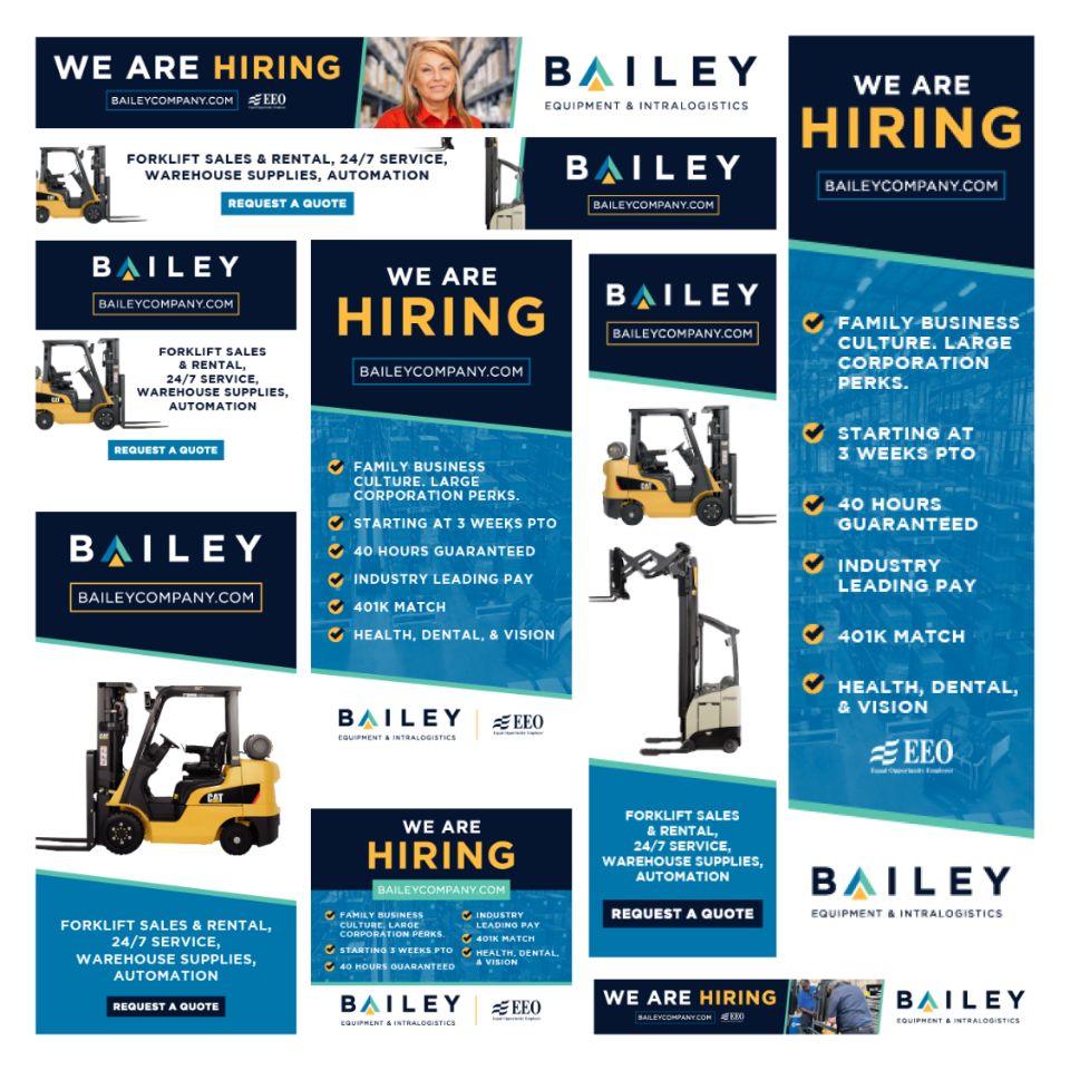 social media graphics for industrial and manufacturing company