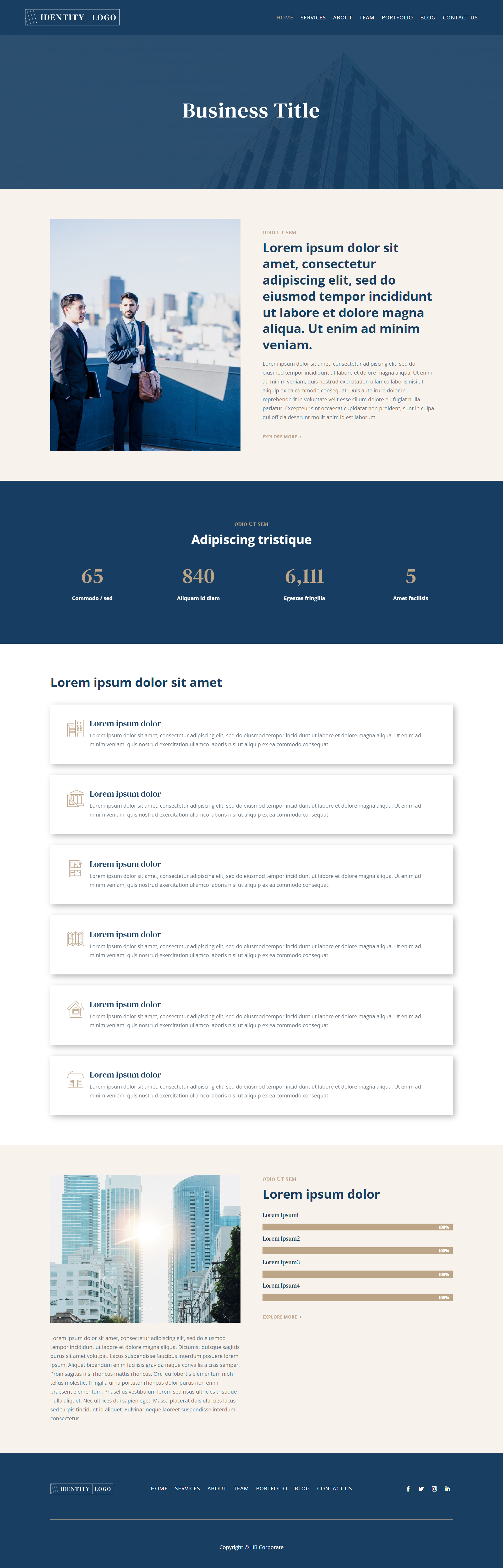 Corporate Home Page Template