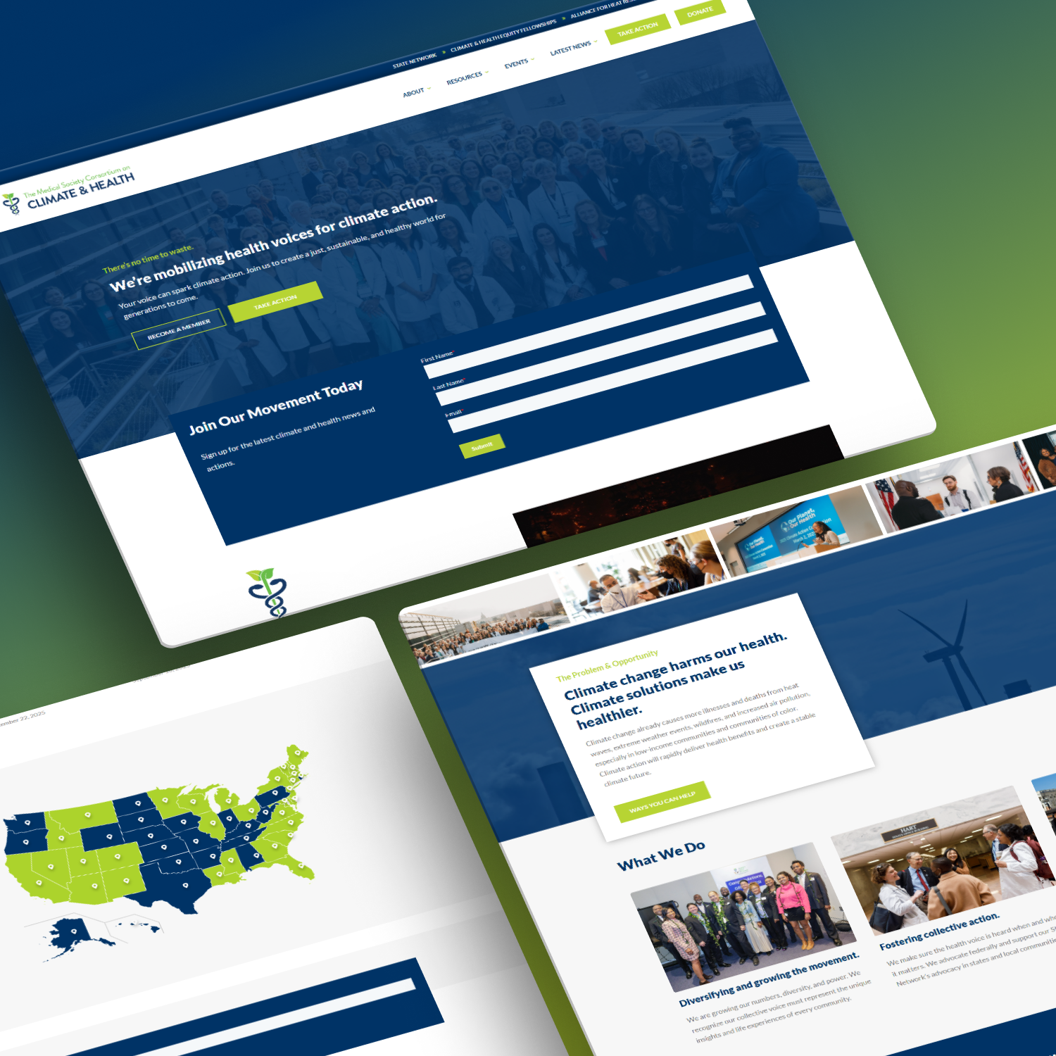 Medical Society Consortium on Climate and Health web design